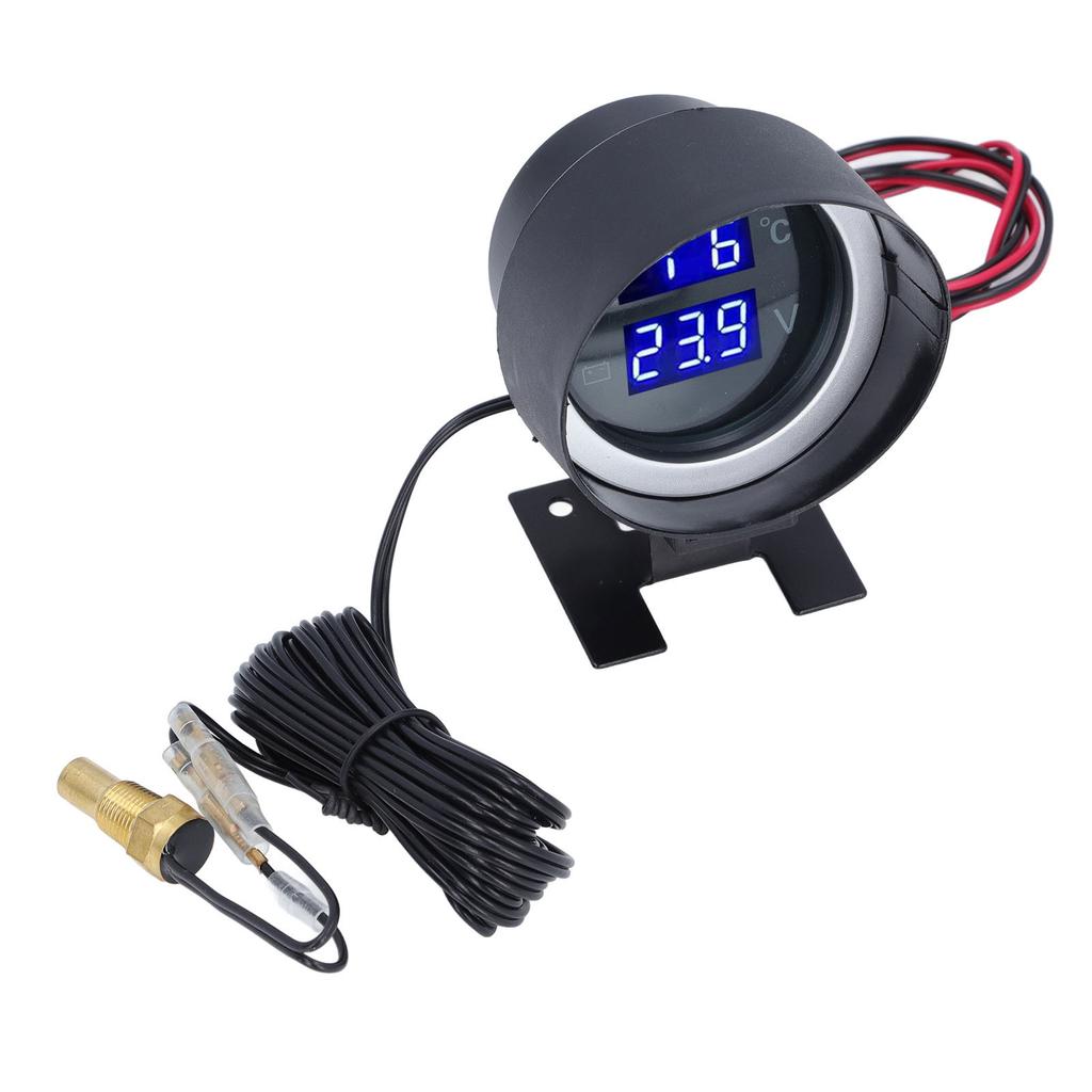 2 в 1 цифровой вольтметр для измерения температуры воды, высокая точность, универсальный, подходит для автомобилей, грузовиков, автофургонов от 12 В до 36 В