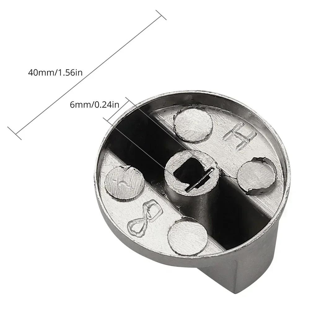 4pcs 4mm Stove Control Knobs Gas Hob Knob Metal Range Burner Switch Button Zinc Alloy Knobs Replacement For Cooktop Stove Oven