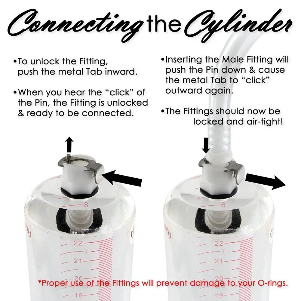 Penis Pump Cylinder Sealed Sleeve Accessories for Dick Extender Enlargement Vacuum Pumps Masturbator Ring Flask Part Replacement