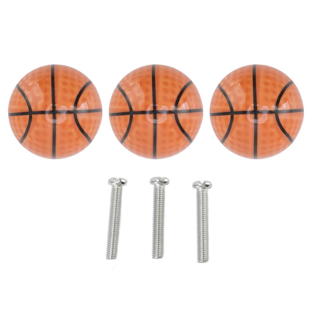 3 шт. Баскетбольный шкаф Кухонный Дом Ручки Шарообразные Одно отверстие Ручка для ящика Керамическая