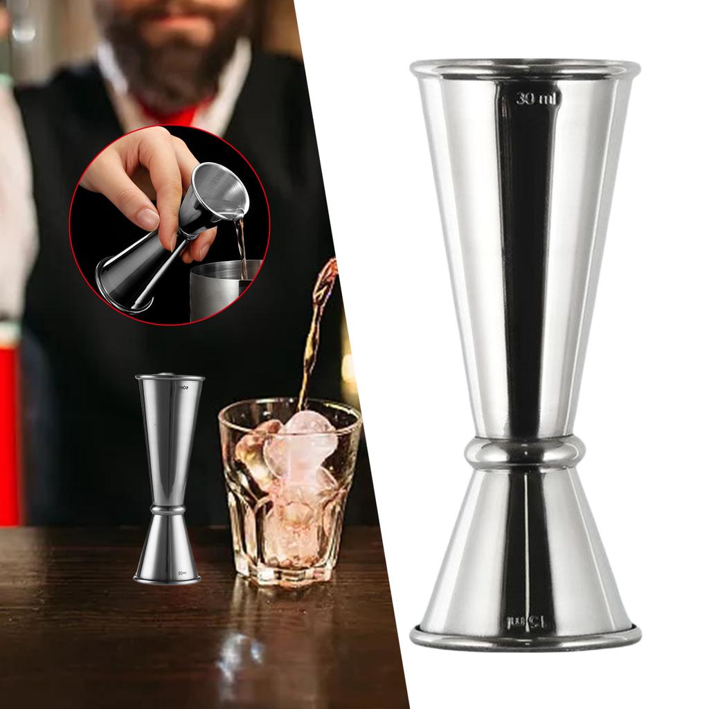Professional Cocktail Glass Tool Measuring Cup Mixing for Martini Home Bar Silver 15 30 Cup Margarita Tool Rubbing Drinking Mix