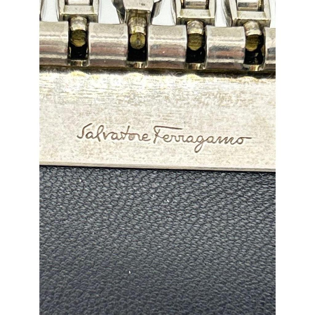 Used Salvatore Ferragamo Key Case Black Leather