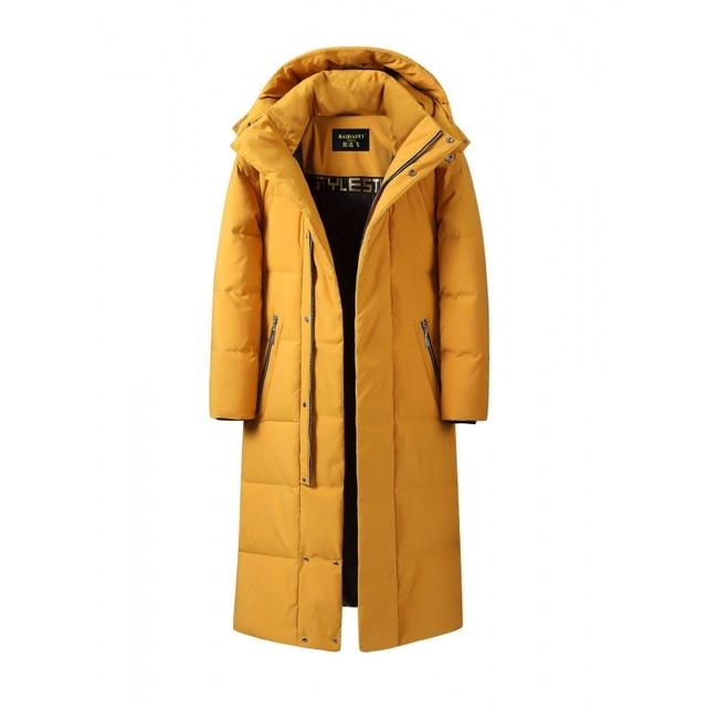 Winter Thick Men Women Down Jacket Fashion Hooded X-Long Warm Duck Down Coat High Quality Brand Clothing Plus Size