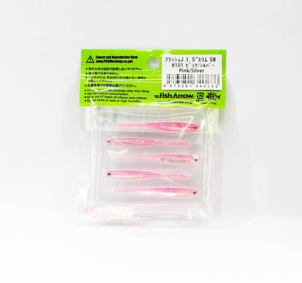 Fish Arrow Мягкая приманка Flash J Slim SW 1,5 дюйма, 5 шт. в упаковке #101 (0288)