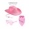 Women Cowboy Hat Western Cowgirl Hat Wide Brim Top Hat Fashion Musical Festival Cosplay Suit Bachelorette Party Costume