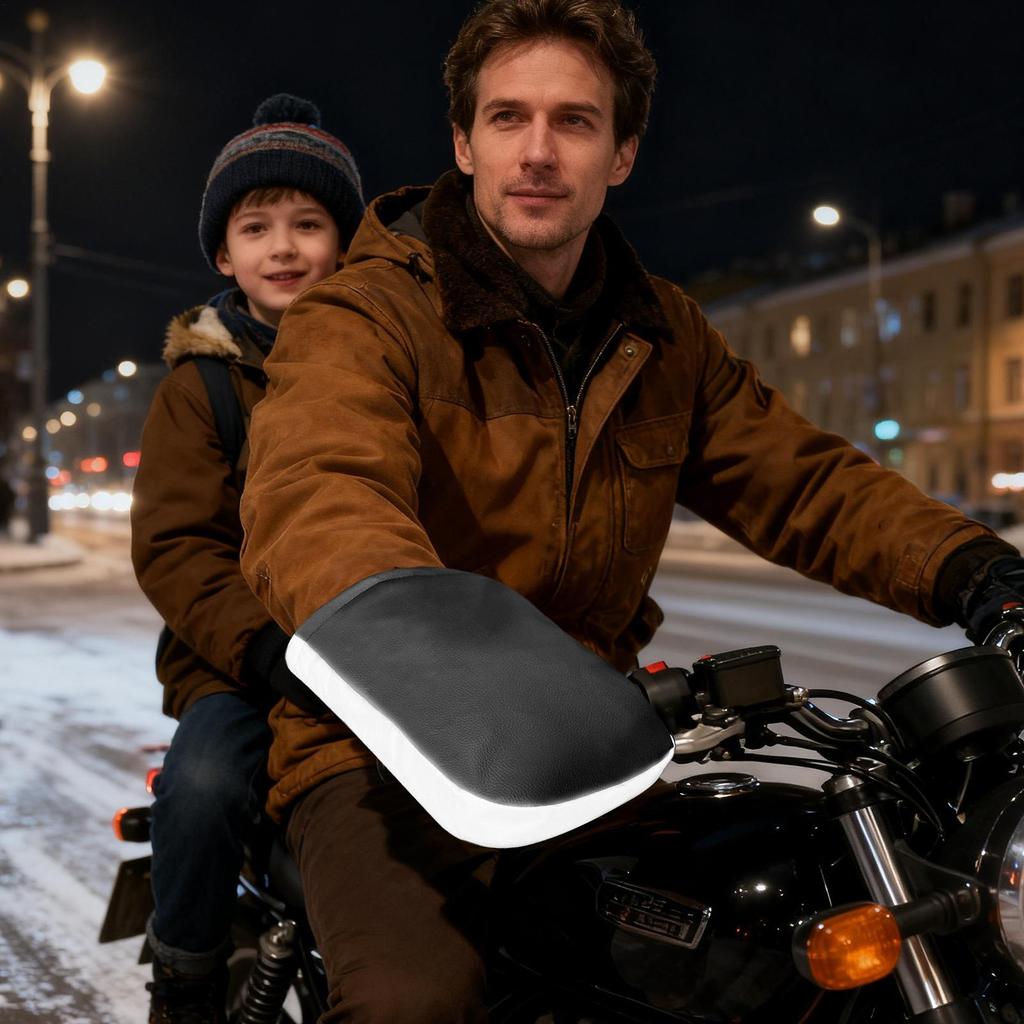 Муфты на руль мотоцикла, мотоциклетные варежки для езды, мотоциклетные теплые муфты на руль для скутера, снегохода, трехколесных велосипедов, для взрослых