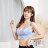 Sexy front buckle gather, top support, secondary breasts, steel rimless, breathable sleep, breast beauty, lace bra