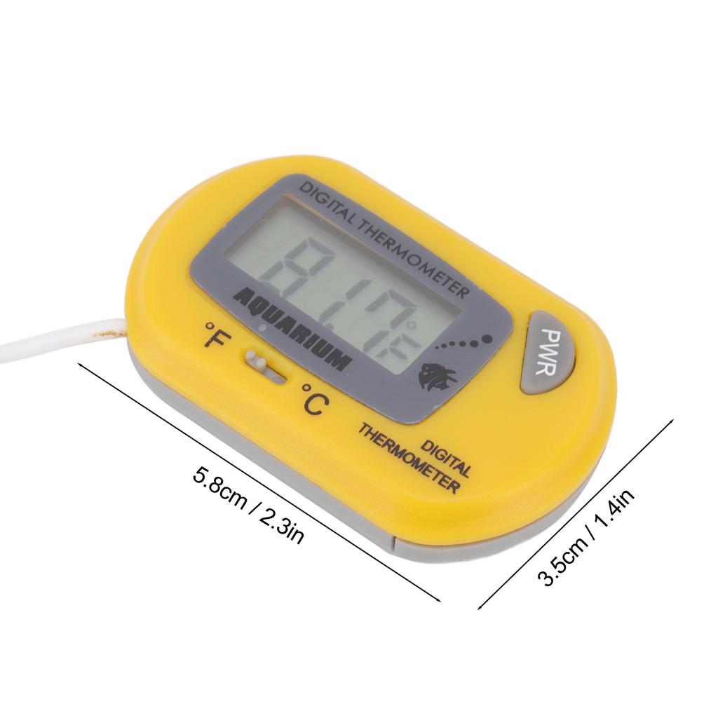 Aquarium Thermometer LCD Digital Fish Water Terrarium Temperature with Suction Cup