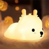 Silicone Cute Deer Led Night Light 7 Colors Type C Rechargeable Multicolor Desk Lamp For Babies Kids