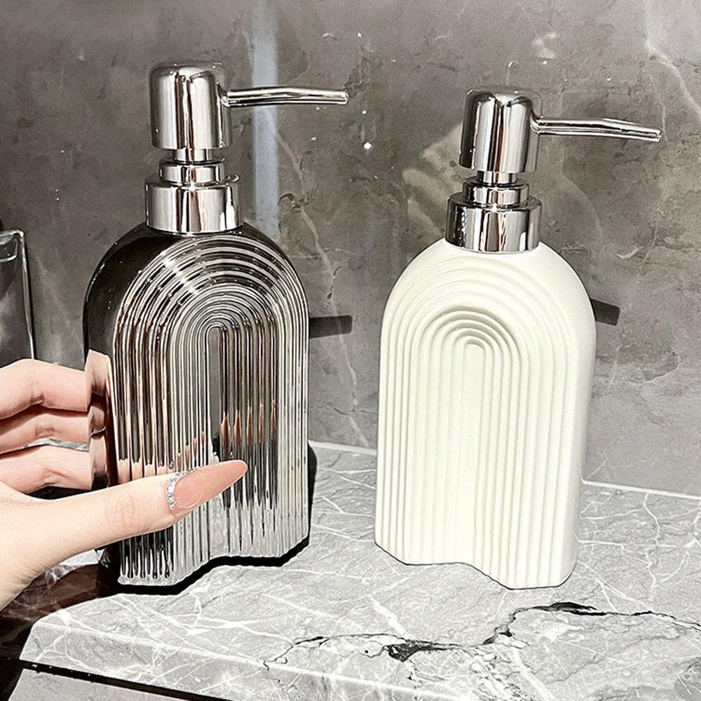 350ml Arched Shaped Soap Dispenser Refillable Shower Gel Bottles  Hotel