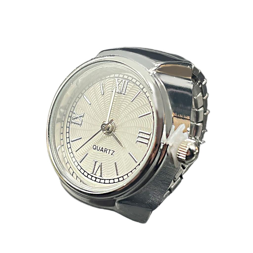 Часы-кольцо Модные квадратные часы в форме кольца Индивидуальность Креативное ретро-кольцо в стиле Электронные часы