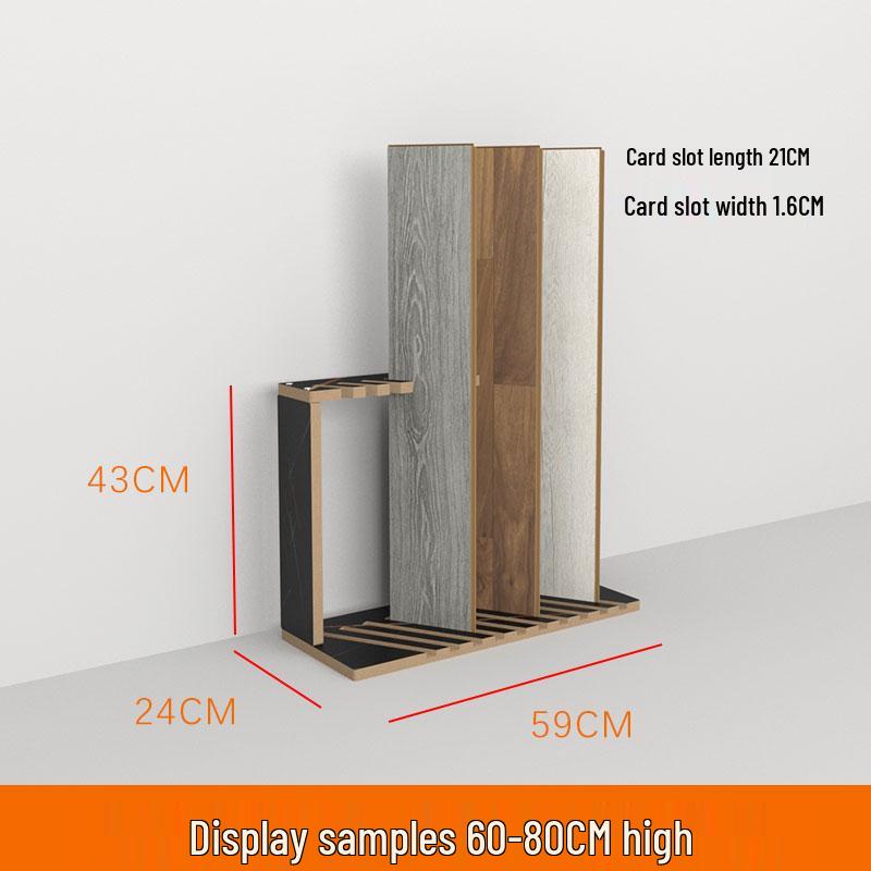 Slanted Wood Tile Display Stand for Flooring Samples