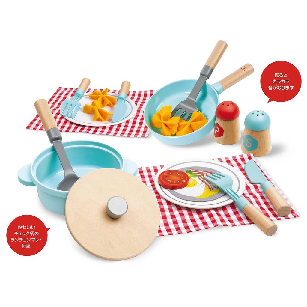 Hape Pretend Cooking for Ages 3 and Wooden Pretend Cooking E3208 Set, Up, Toy,