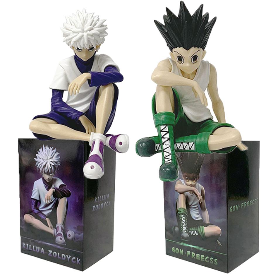 Персонаж аниме «Охотник» в полный рост, сидящая поза Цибэнь, сидячая поза Сяоцзе, ручной настольный орнамент, ПВХ, модная модель игрушки