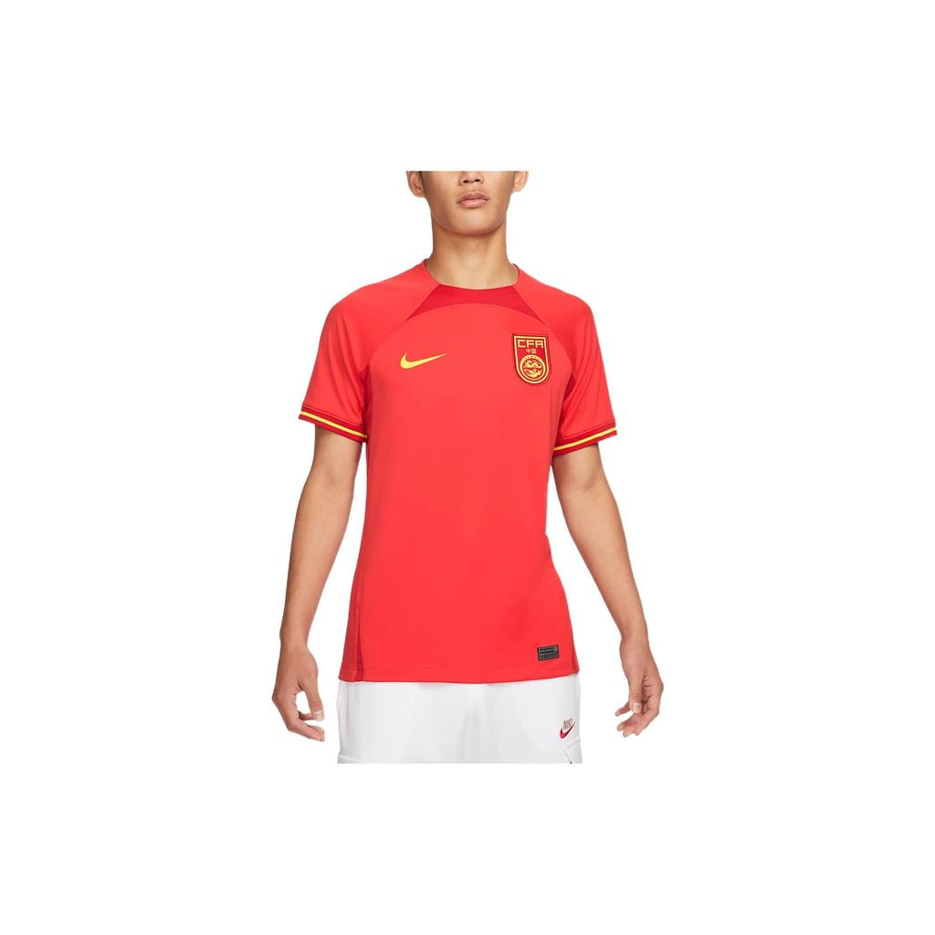 Nike Джерси сборной Китая по домашнему футболу 2022/23 — мужские топы с круглым вырезом и короткими рукавами, красные DN0708-696