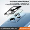 IMAK For Xiaomi Redmi Note 12 Pro 5G Clear Tempered Glass Lens Film+Acrylic Lens Cap Anti-scratch Camera Lens Protector (Black Version)