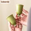 2 шт./набор чашек для чая Yaozhou Kiln Celadon Tea Dust Green High Foot Fragrant Cup Tea Descuit Single Mug Personal Master Cup Teaset 50 мл