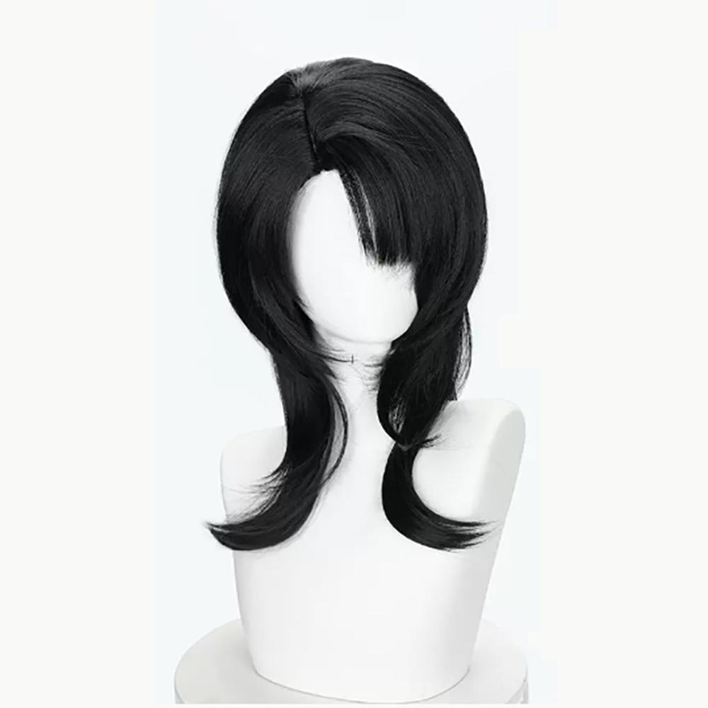 HAIRJOY Синтетическая короткая прямая челка сбоку парик Черный парик для косплея для костюма Парикмахер