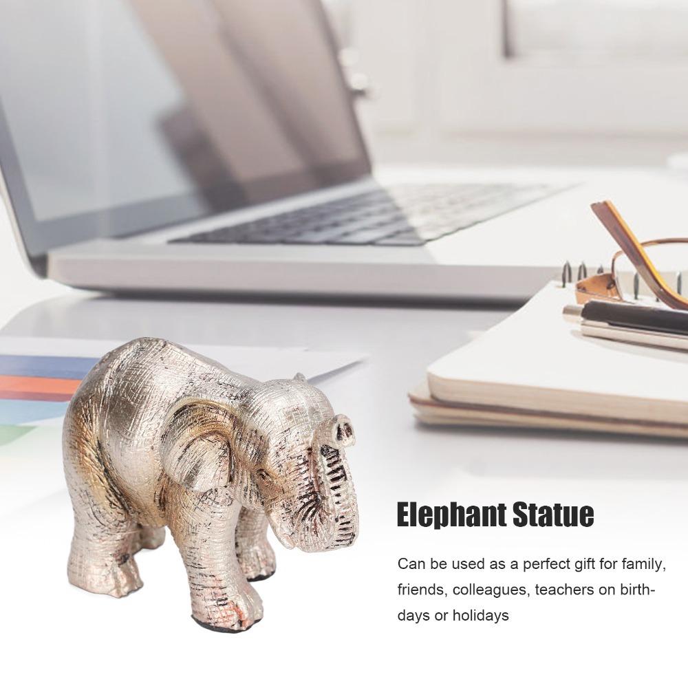 Exquisite Workmanship Elephant Statue Synthetic Resin Elephant Decoration Cabinet Decoration