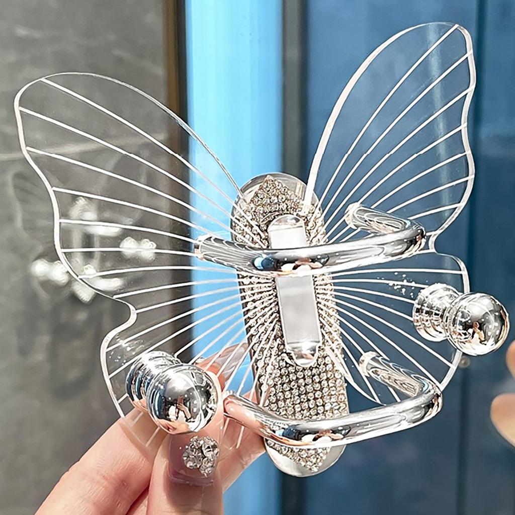 Прозрачный Прочный Акриловый Настенный Крючок-Бабочка Стильные Органайзеры для Расчесок для Домашнего Декора и Решения для Хранения