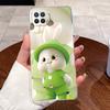 Чехол для OPPO Reno 4F A73 A93 4G F17 Pro Чехол Прозрачный Роскошный Милый Кролик с Сердечком Забавный Рисунок Мягкий Силиконовый Чехол для Телефона Задняя Крышка