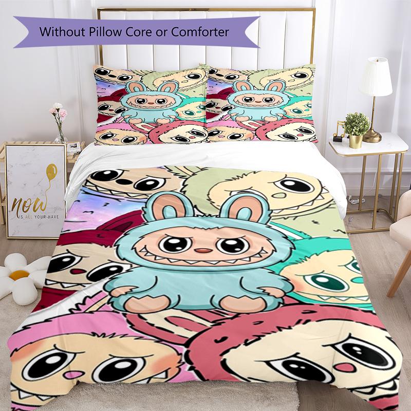 Labubu Duvet Cover Set Design for Living Room Soft Fabric Perfect Gift for Friends Family