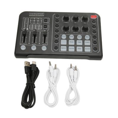 Звуковая карта Live Шумоподавление Plug and Play Voice Changer Звуковая микшерная плата для караоке Live
