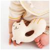 Y-1299 Pompkins BABY 100% Cotton [Chipmunk Series] Rattle, Made in Japan (Natural)