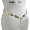 Boho Chic Dress Waist Chain Vintage Body Chain Versatile Metal Leaf Belt  Women's Fashion Accessory