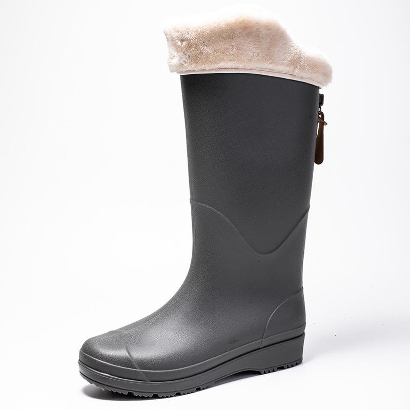 Новые модные дождевые ботинки, мужские модные высокие резиновые сапоги, женские расширенные резиновые сапоги для воды