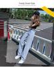 2024 High Waist Wide Leg Jeans: Women's Loose Fit, Slimming, Floor-Length, Straight Leg, Versatile for Spring and Autumn.