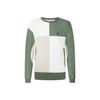 Свитшот мужской спортивный пуловер колор-блок с круглым вырезом свободного кроя сибирско-зеленый A11M417203F-DG