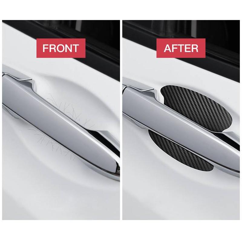 Универсальная автомобильная наклейка на ручку из углеродного волокна для BMW E46 E60 E87 E90 F10 F30 Golf 4 5 6 7 Fiat 500 Peugeot 206 207 208 Passat