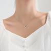 Hermosa:J N035 Silver 925 Silver Necklace Silver Necklace Monthly Cubic Necklace