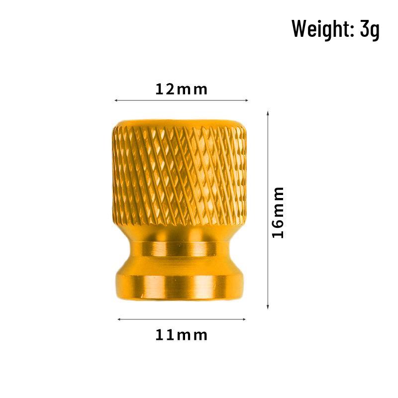 Изысканный алюминиевый накатанный колпачок клапана 12 мм для автомобилей и мотоциклов