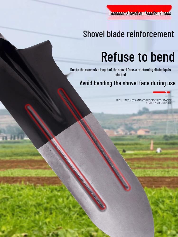 Военная камуфляжная заостренная лопата - Садовый инструмент из марганцевой стали для копания, рыхления почвы и посадки деревьев