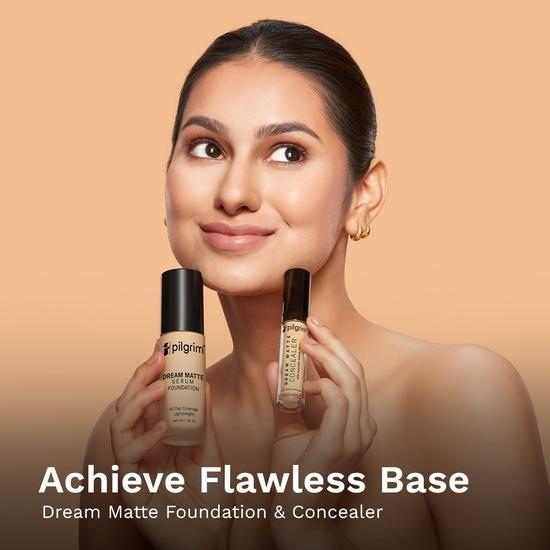 Pilgrim Full Coverage Dream Matte Liquid Concealer 7.3 мл | Консилер от темных кругов с австралийской сливой какаду и гиалуроновой кислотой