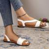 Fashion New Summer Shoes Women Sandals Flat Beach Shoes Woman Plus Size  Solid Sandal Comfort Leather Sandals