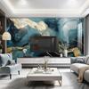3d Mural Paper Luxury Green Gold Marble Graffiti Wallpaper For Living Room Tv Background Wall Murals