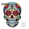 Floral Exotic Home Ornament Day of The Dead Sugar Skull Hanging Sign, Hand-Painted Mexican Calavera Wood Handcrafted Plaque Plaque, Tabletop