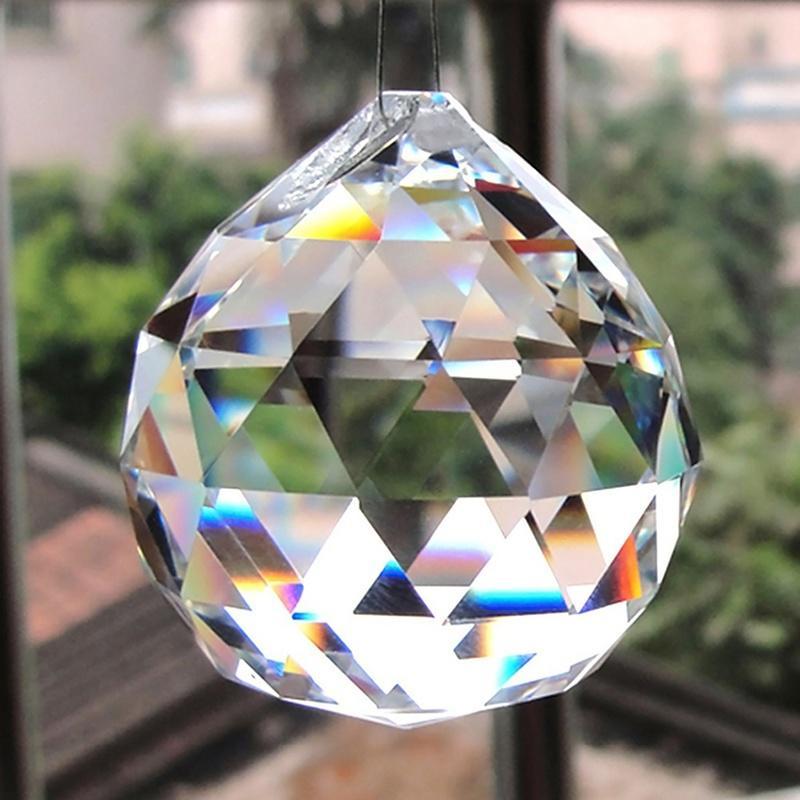 1 Pc Clear Chandelier Crystal Ball Lamp Prisms Parts Suncatcher Pendants 30mm