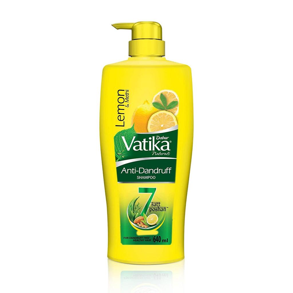Dabur Vatika Шампунь против перхоти с лимоном и мети для волос без перхоти - 640 мл