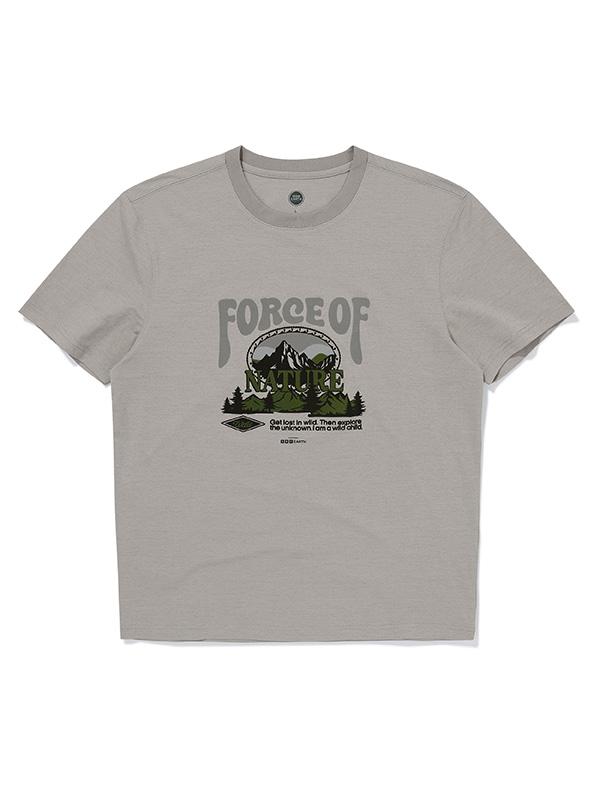 BBC EARTH Big Nature Short Sleeve Round Neck_Ash Grey