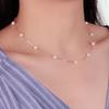 ANENJERY 12 PCS 6mm Pearl Box Chain Choker Necklace Kolye Collares Bijoux Femme