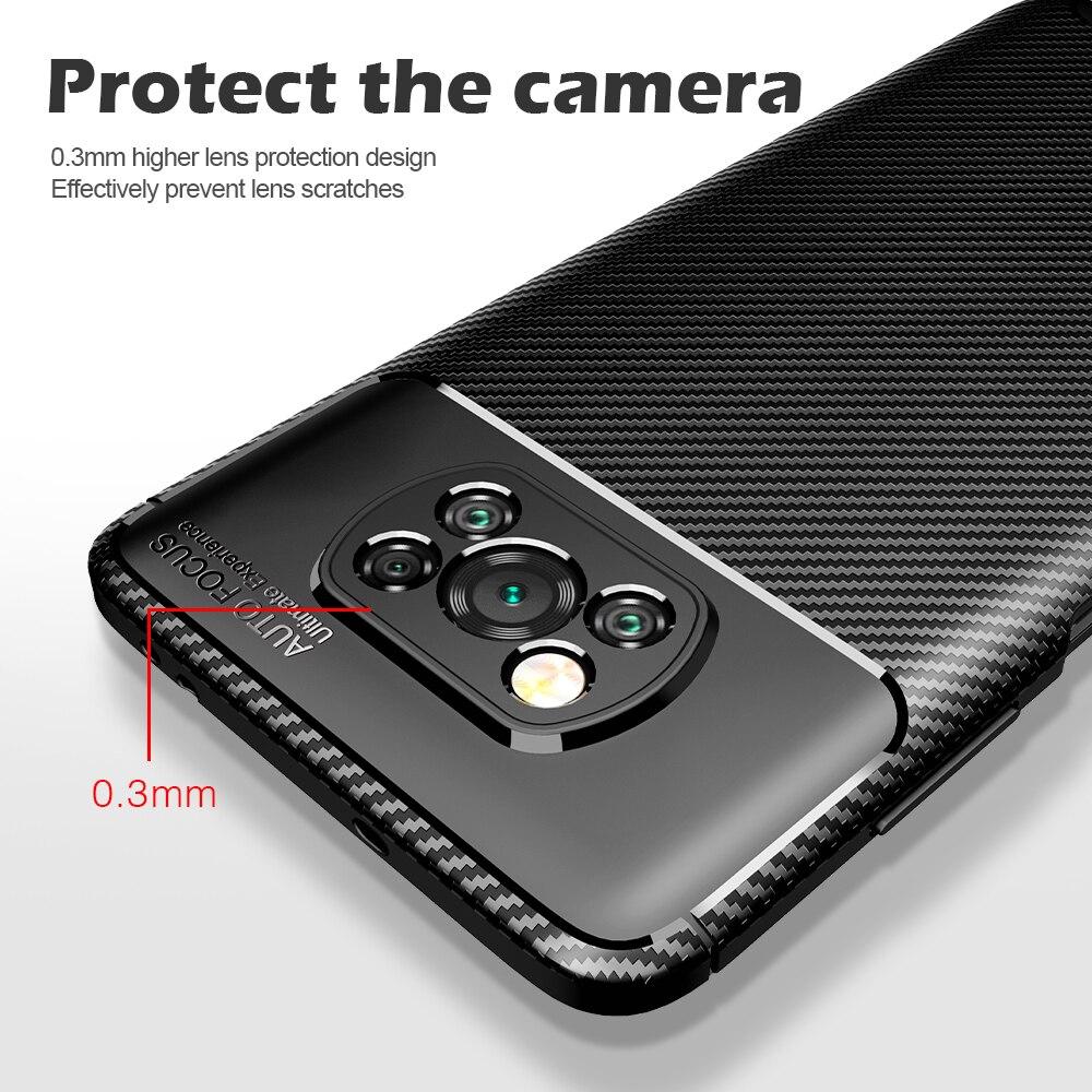 Чехол для PocoPhone X3Pro, матовый мягкий чехол из углеродного волокна, подходит для Xiaomi Poco X 3 X3 Pro NFC PocoX3Pro, силиконовый противоударный чехол для телефона