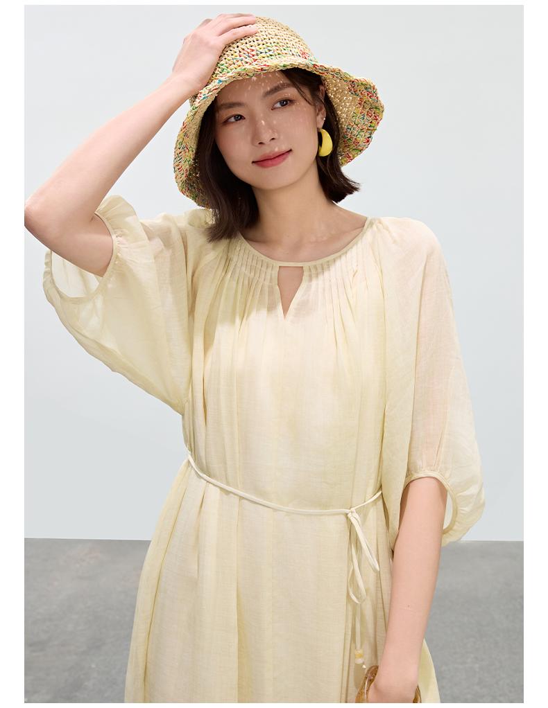 Blended linen dress