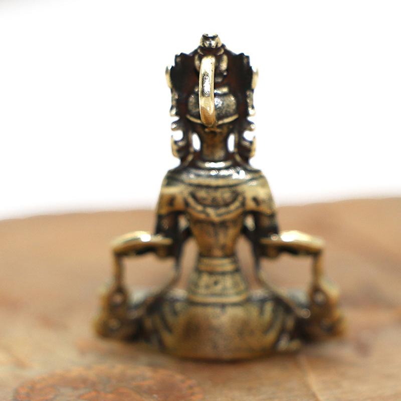Ретро латунный медитативный дзен-буддизм домашний буддийский орнамент брелок маленькие медные статуэтки фигурка настольные ремесленные украшения