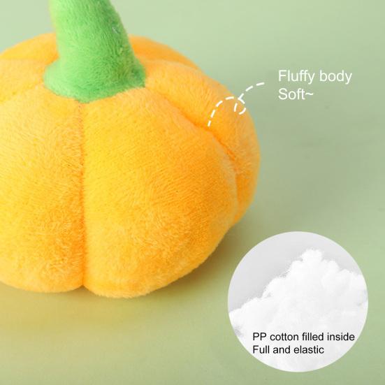 Щенок Скрипучая Игрушка Питомец Форма Тыквы Плюшевые Жевательные Игрушки Собака Интерактивная Снижает Скуку Скрипучая Игрушка для Маленького Щенка