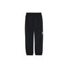 Plain Cuffed Casual Sweatpants Knitted Sports Pants Men Bottoms Black AKXR443-1