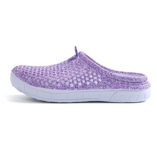 Женские полые однотонные нескользящие сабо, летние пляжные тапочки без шнуровки